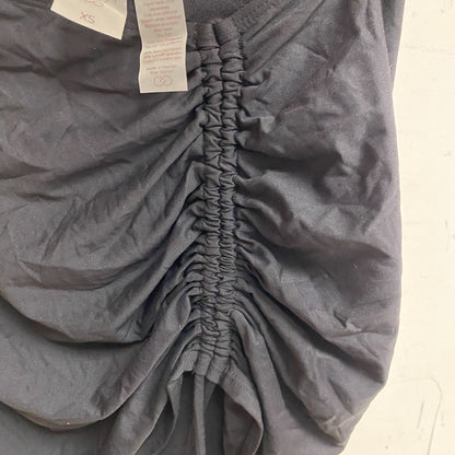 CALIA RUCHED DRAWSTRING High Rise SWIM SKIRT PURE BLACK WSA23506 Brand New!