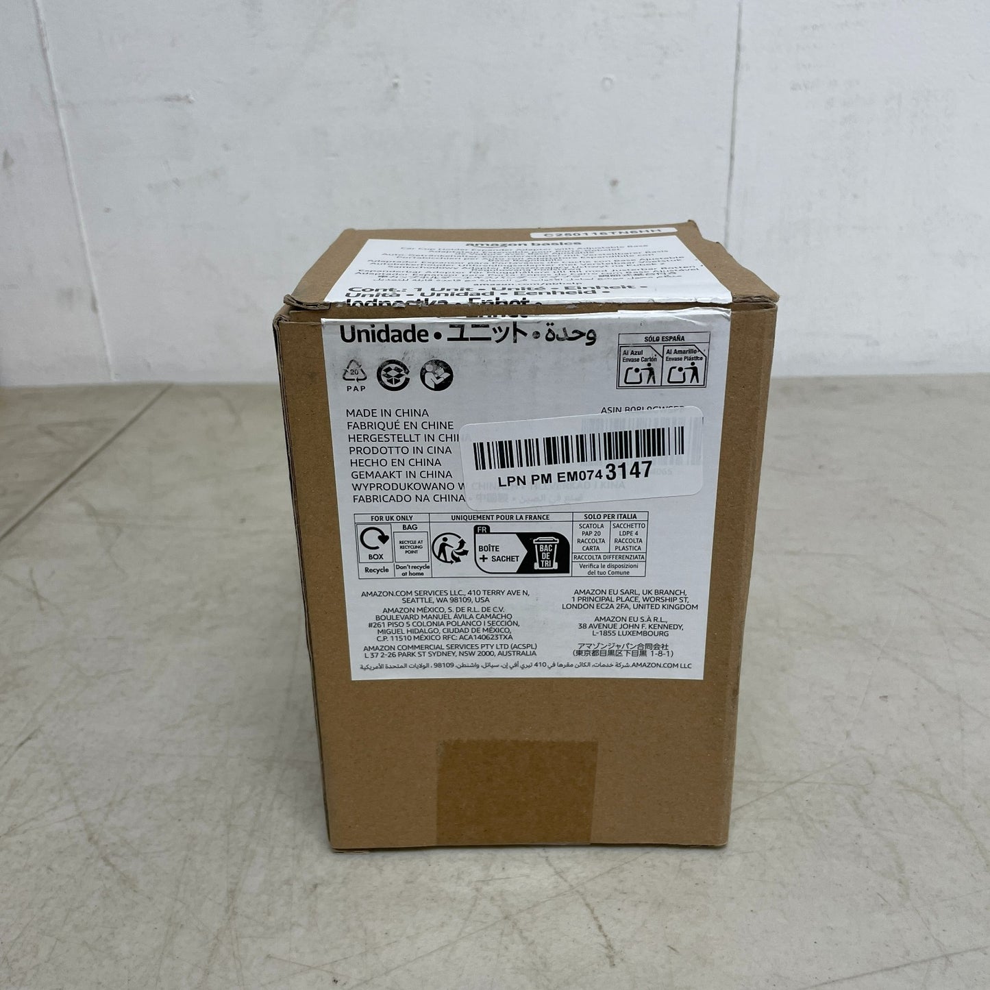 Amazon Basics Black Adjustable Car Cup Holder Expander for Large Bottles