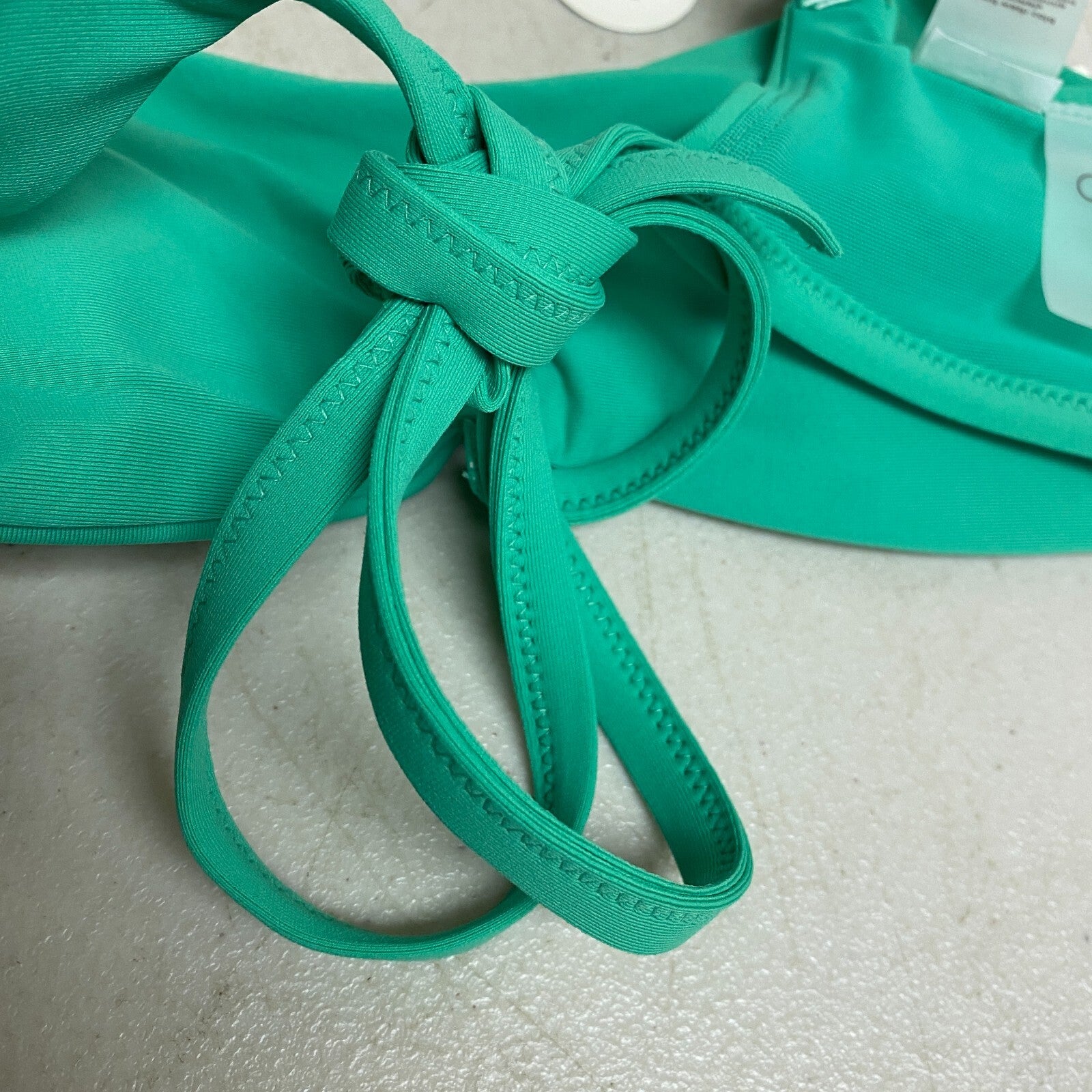 CALIA Women's Tie Back Low Support Bikini Top Green Glow WSA23200 BRAND NEW