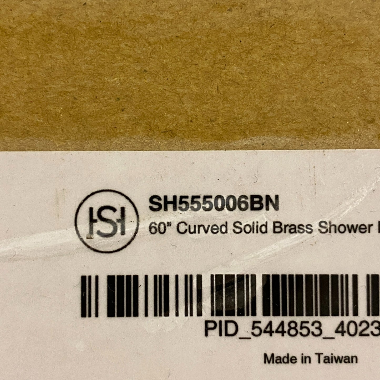 Signature Hardware 60" Curved Solid Brass Shower Rod - Brushed Nickel