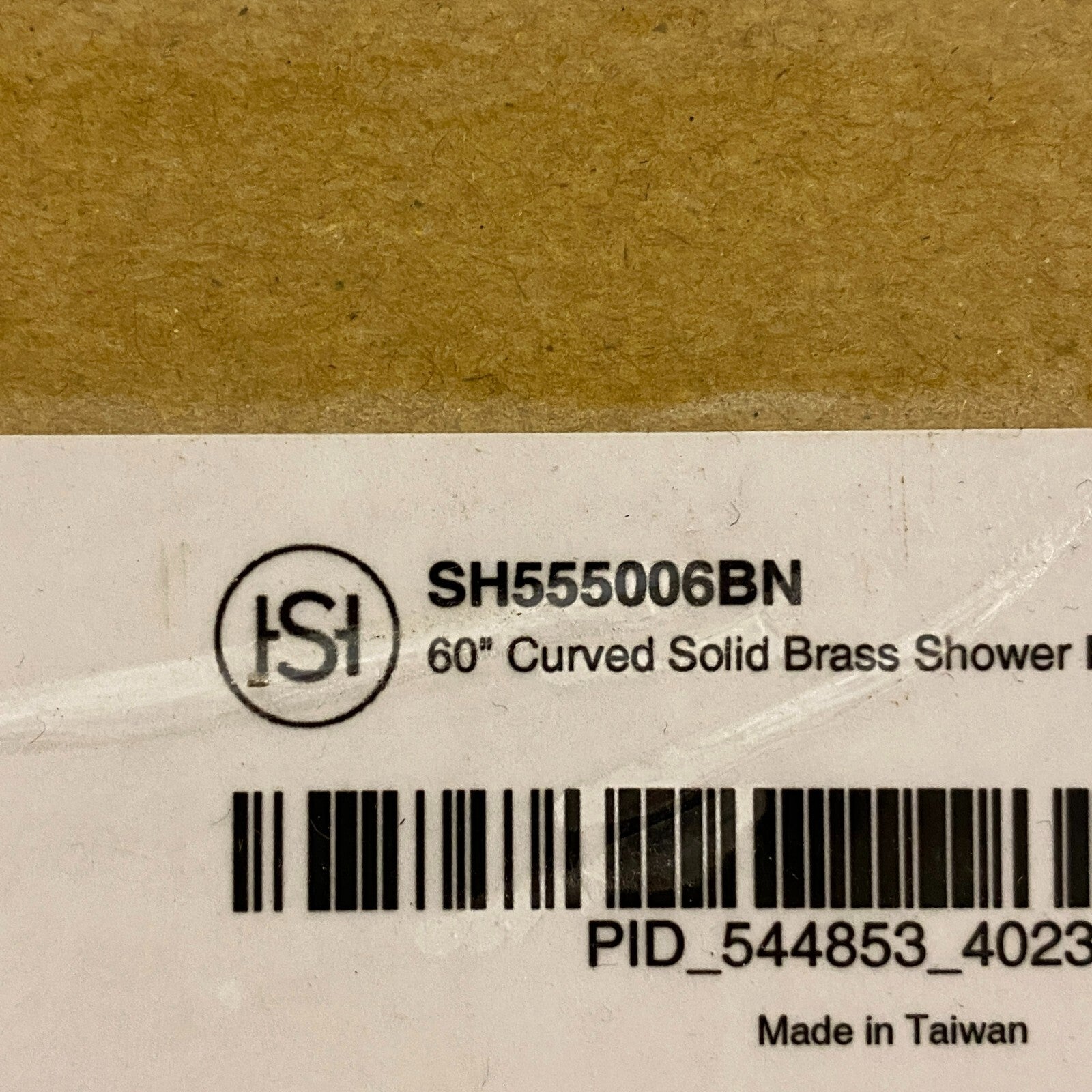 Signature Hardware 60" Curved Solid Brass Shower Rod - Brushed Nickel