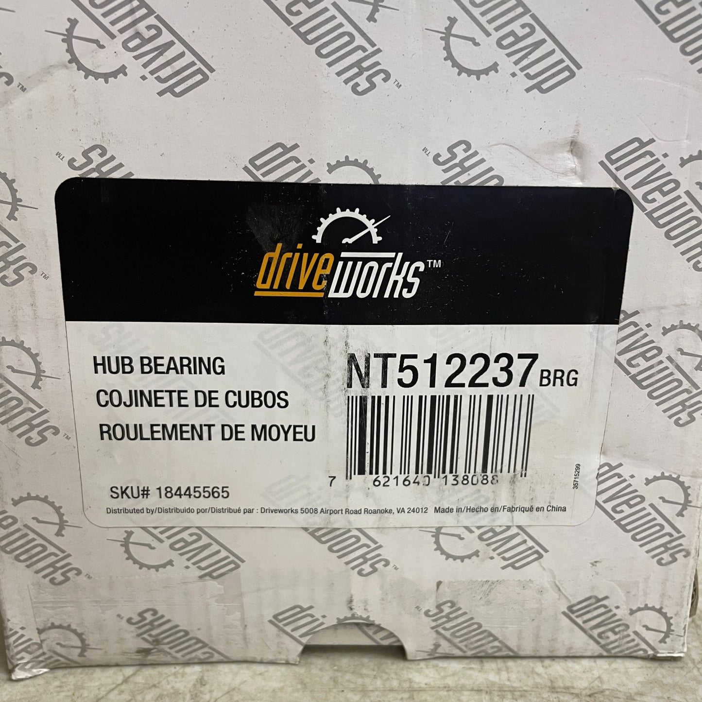 DriveWorks Wheel Hub & Bearing Assembly Rear Steel NT512237