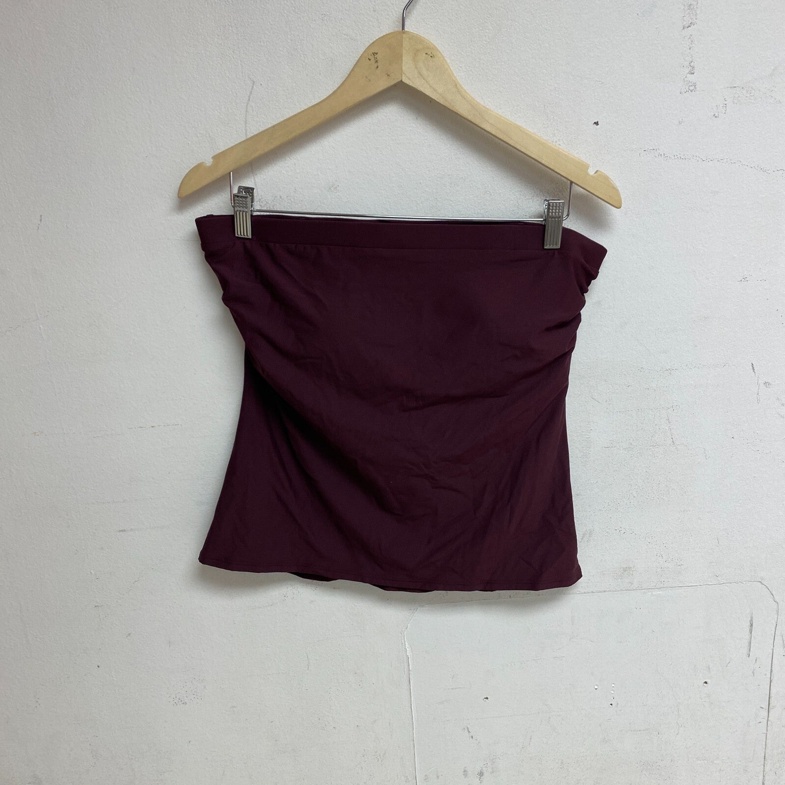 Calia Women's Swim Collection Bikini Top Bandeau Tankini Wine WSA23304 New!