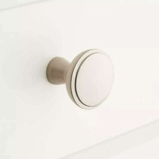 Signature Hardware 1-1/4" Strasbourg Brass Cabinet Knob Satin Nickel
