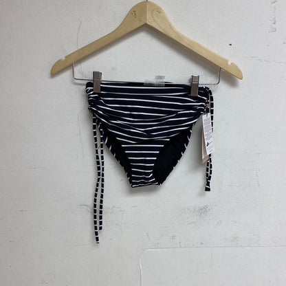 Calia Women's Shirred V Front Mid Rise Bottom Stripe Black WSA23415PRT New!