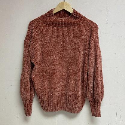 CYNTHIA ROWLEY Womens Small Turtle Neck Plush Sweater Top Pullover Pink Size M