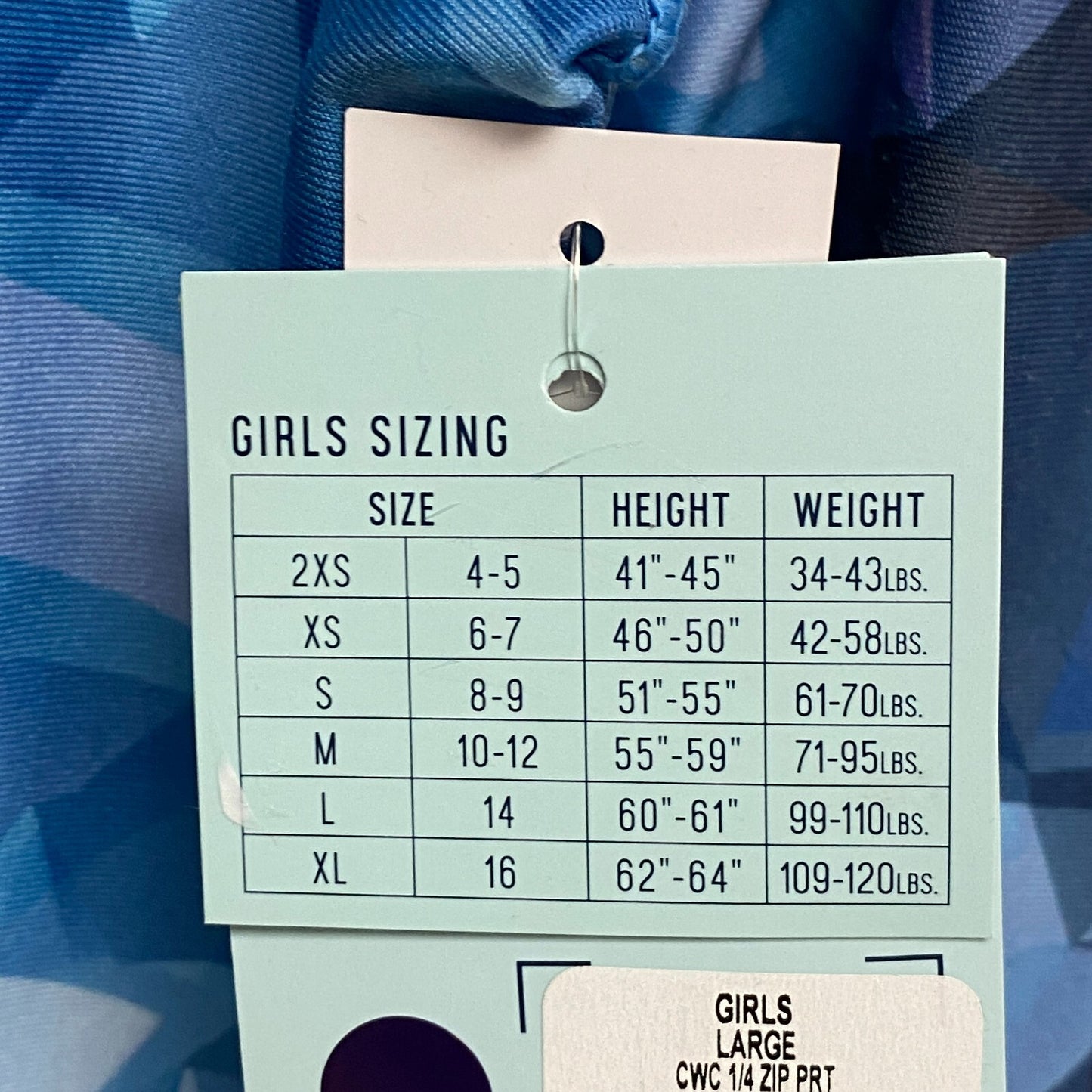 DSG Girls CWC 1/4 Zip Prt Ice Crystals Long Sleeve Stylish DAG21501PRT