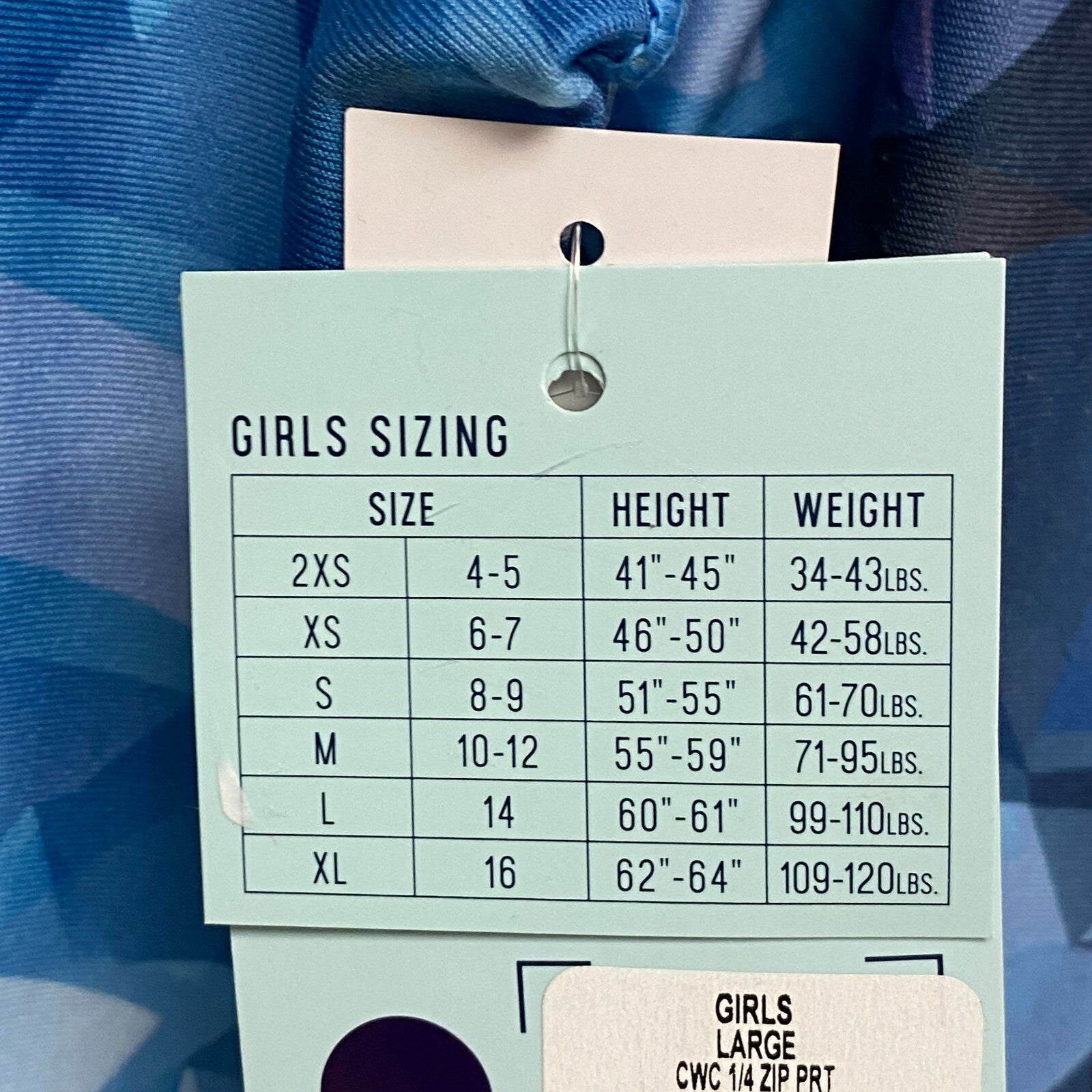 DSG Girls CWC 1/4 Zip Prt Ice Crystals Long Sleeve Stylish DAG21501PRT