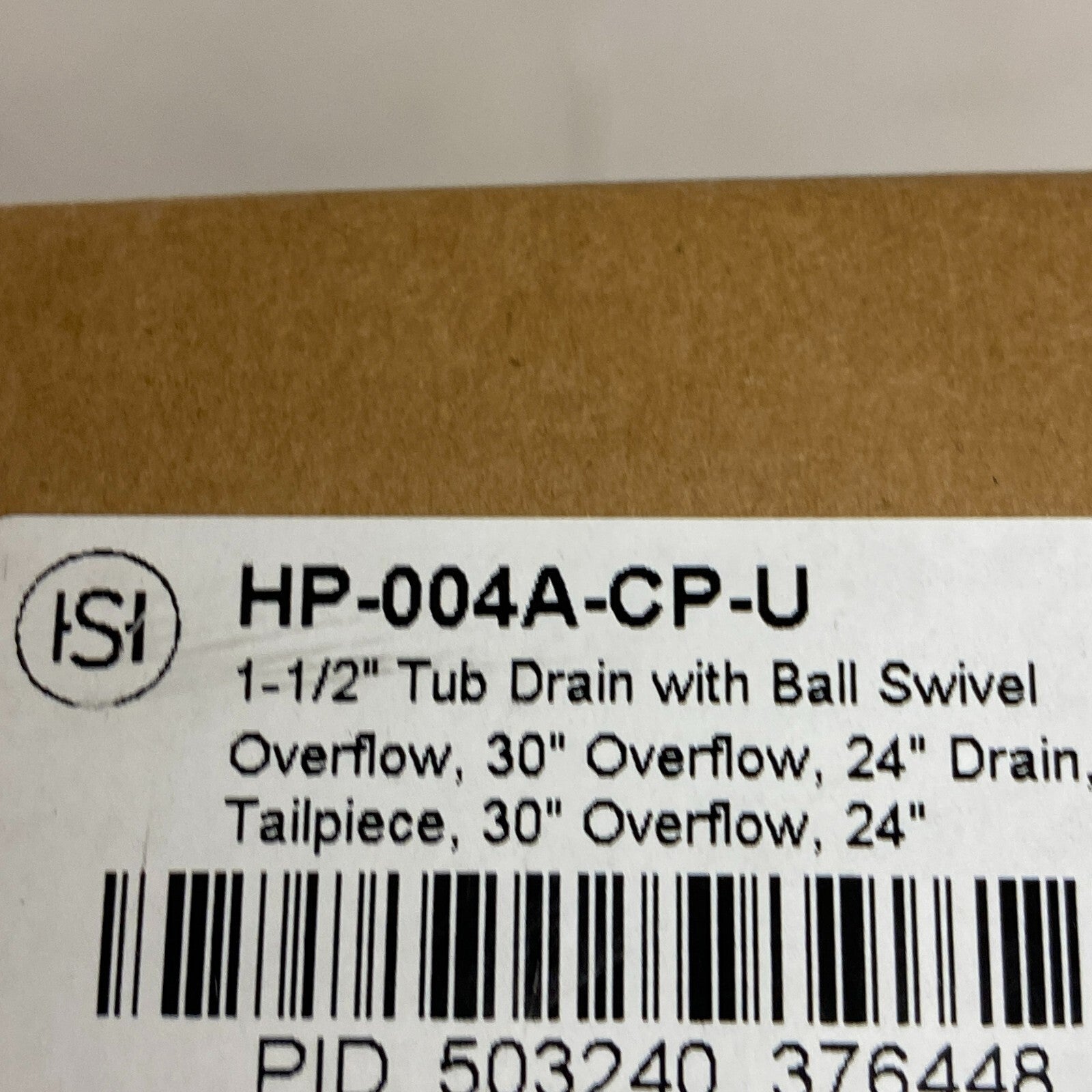 Signature Hardware 1-1/2" Tub Drain with Ball Swivel Overflow, 30" Overflow, 30"