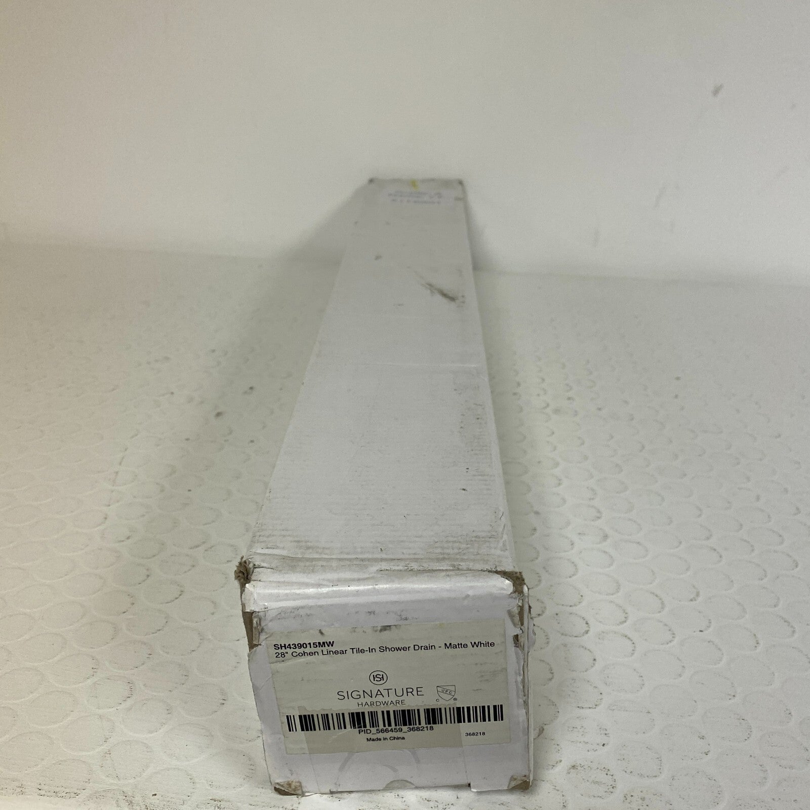 Signature Hardware 28" Cohen Linear Tile-In Shower Drain - Matte White
