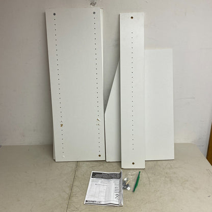 Corner Base Organizer 29 in. W White 3-Shelf for Wood Walk-In Closet System