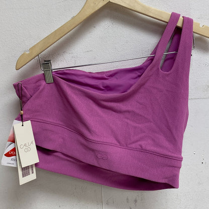 Calia Womens One Shoulder LL Top Geranium Purple Solid WSA22210T