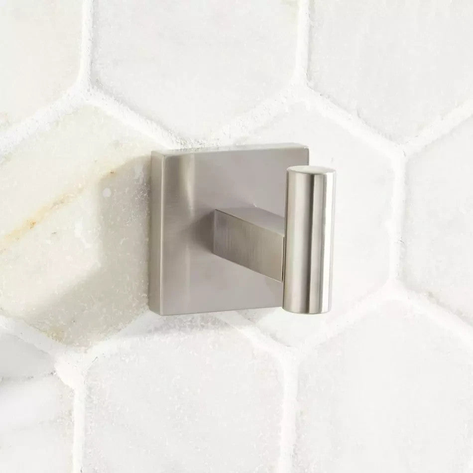 Signature Hardware Hibiscus Robe Hook - Brushed Nickel Finish SHHBRHZBN