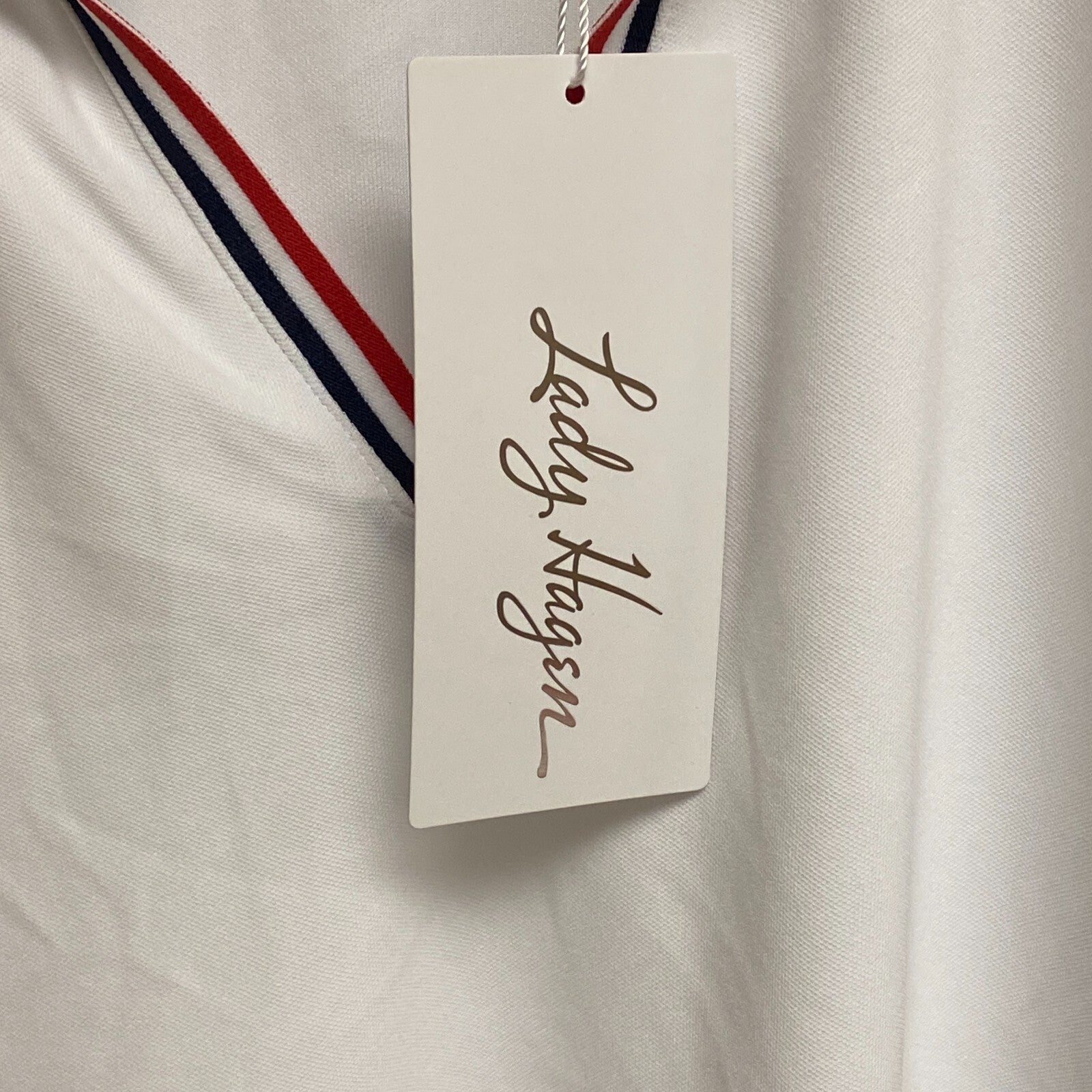 Lady Hagen Women's Golf Short Sleeve Polo Shirt Size Pure White WGH11477