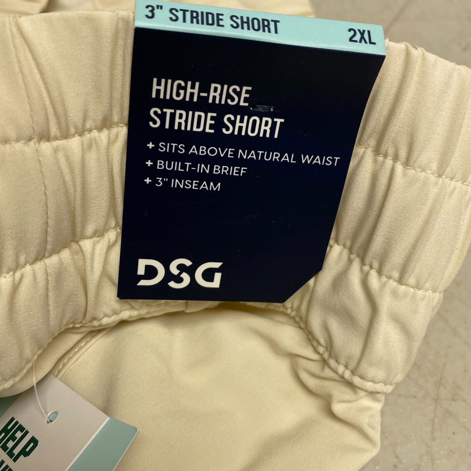 DSG Women's 3â High Rise Waistband Shorts Light Sand Solid Performance DAW1232