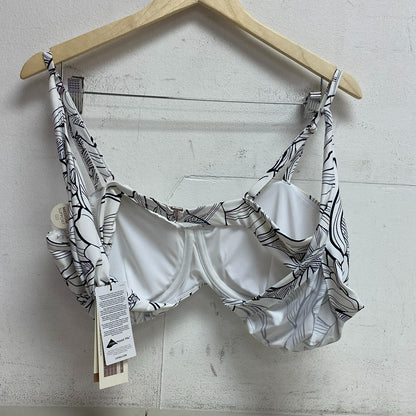 Calia Womens Pleated Panel Underwire Bikini Top Pure White Multi WSA23210PRT