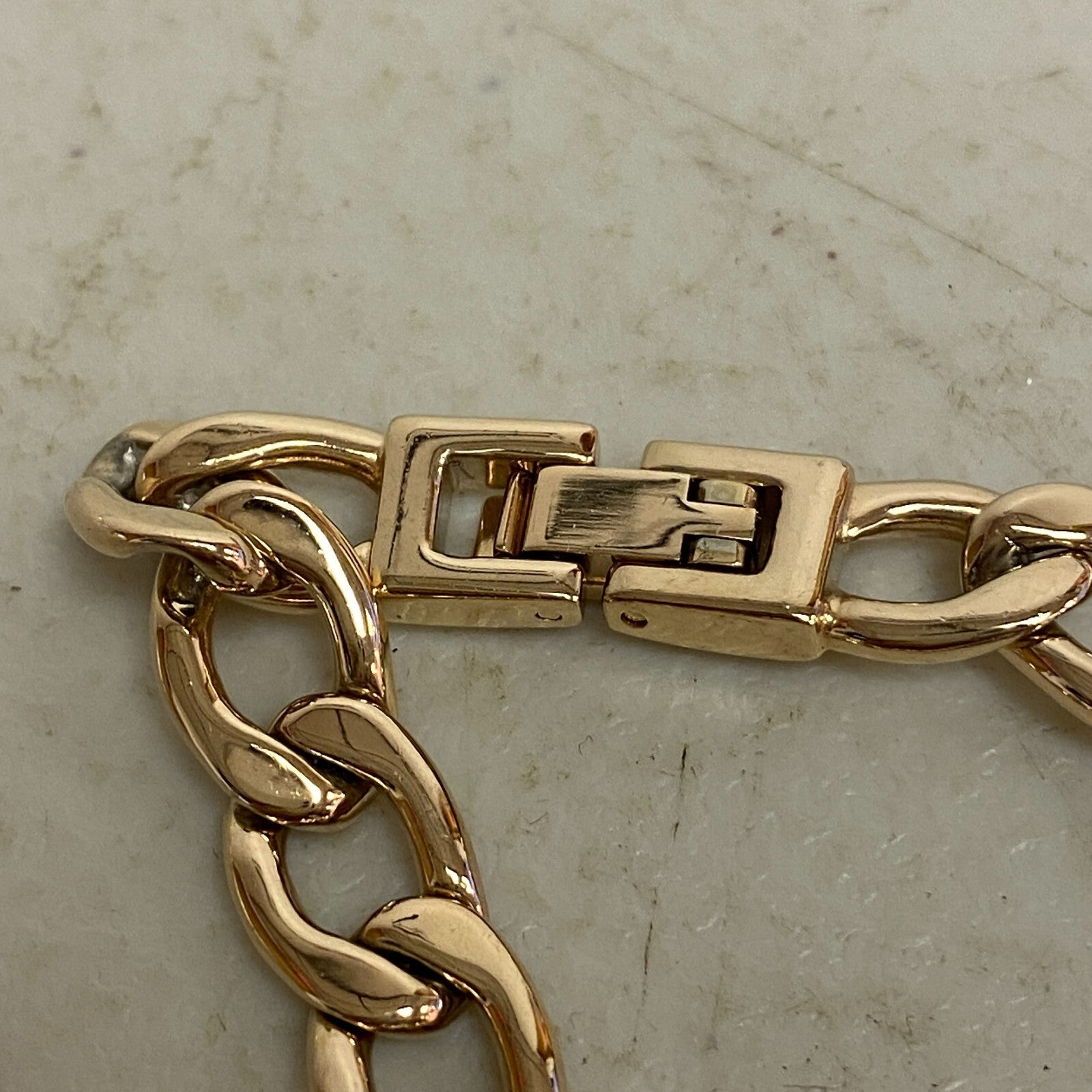 Armitron Women link bracelet with charm watch with key and lock charms 75/5067RG