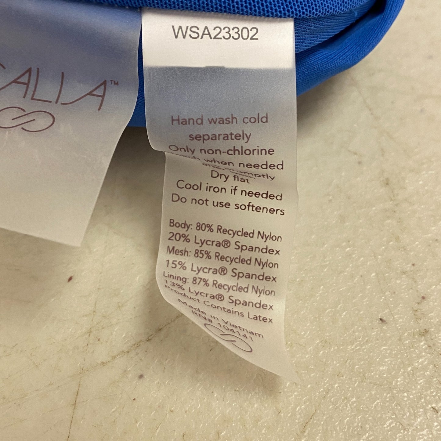 CALIA Women's High Support Cross Back Tankini Swim Top Royal Blue WSA23302 New!