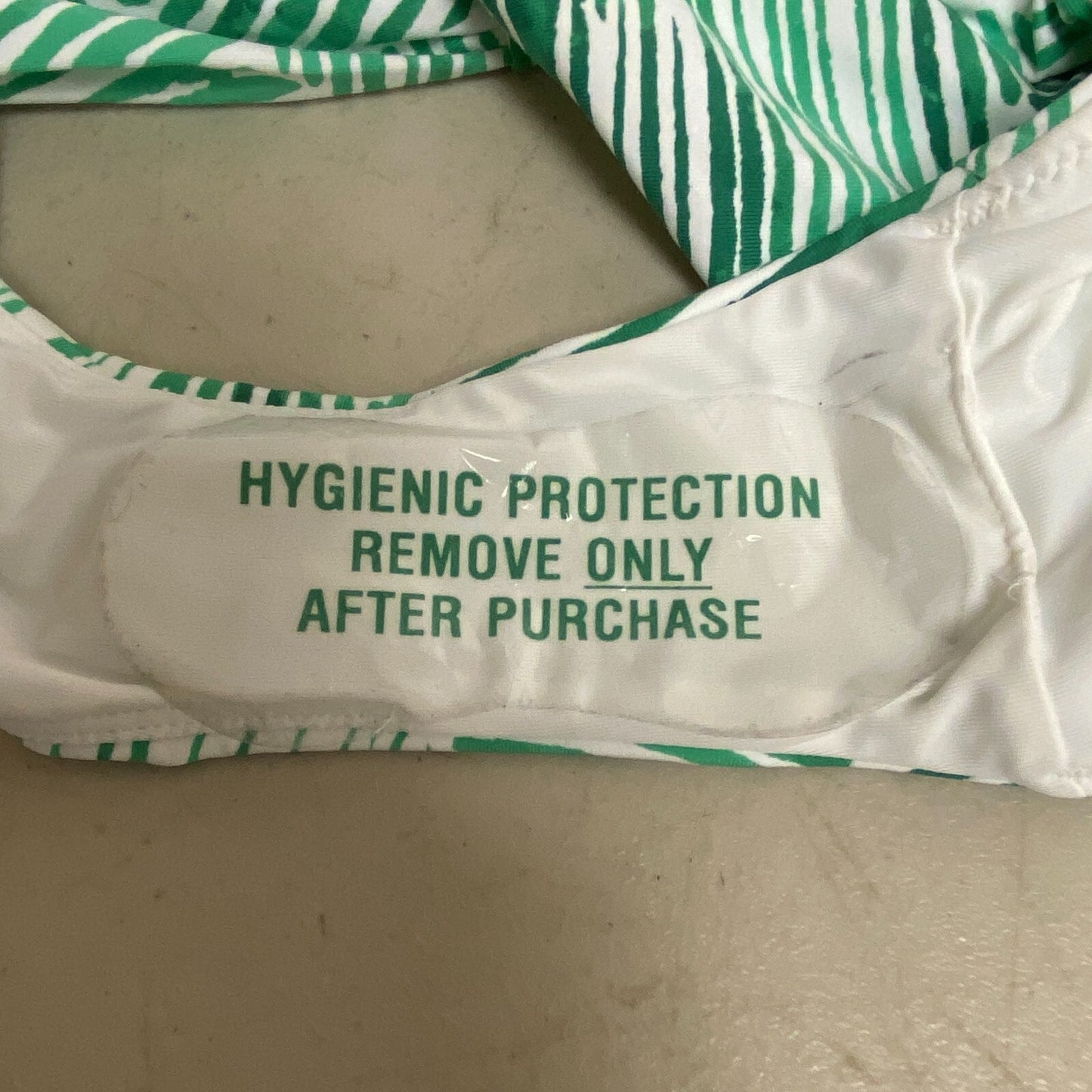 Calia Women's Swim High Rise Twist Front Bottom Small Palm Green WSA22401PRT