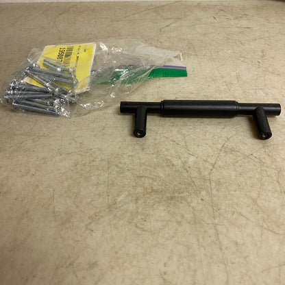 Signature Hardware Colmar 3‑3/4″ Solid Brass Cabinet Pull Matte Black (15 Count)