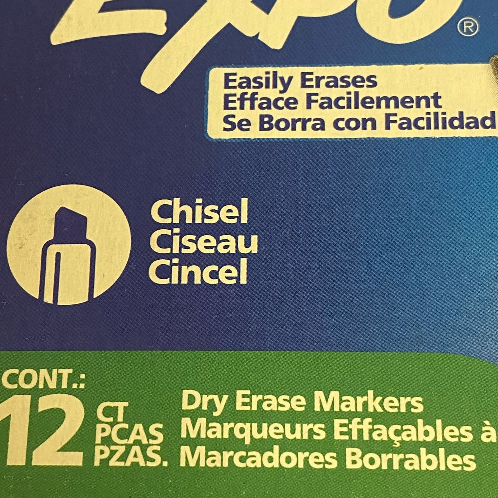 Expo Low Odor Dry Erase Markers Chisel Tip Blue 12 Pack Model  83003