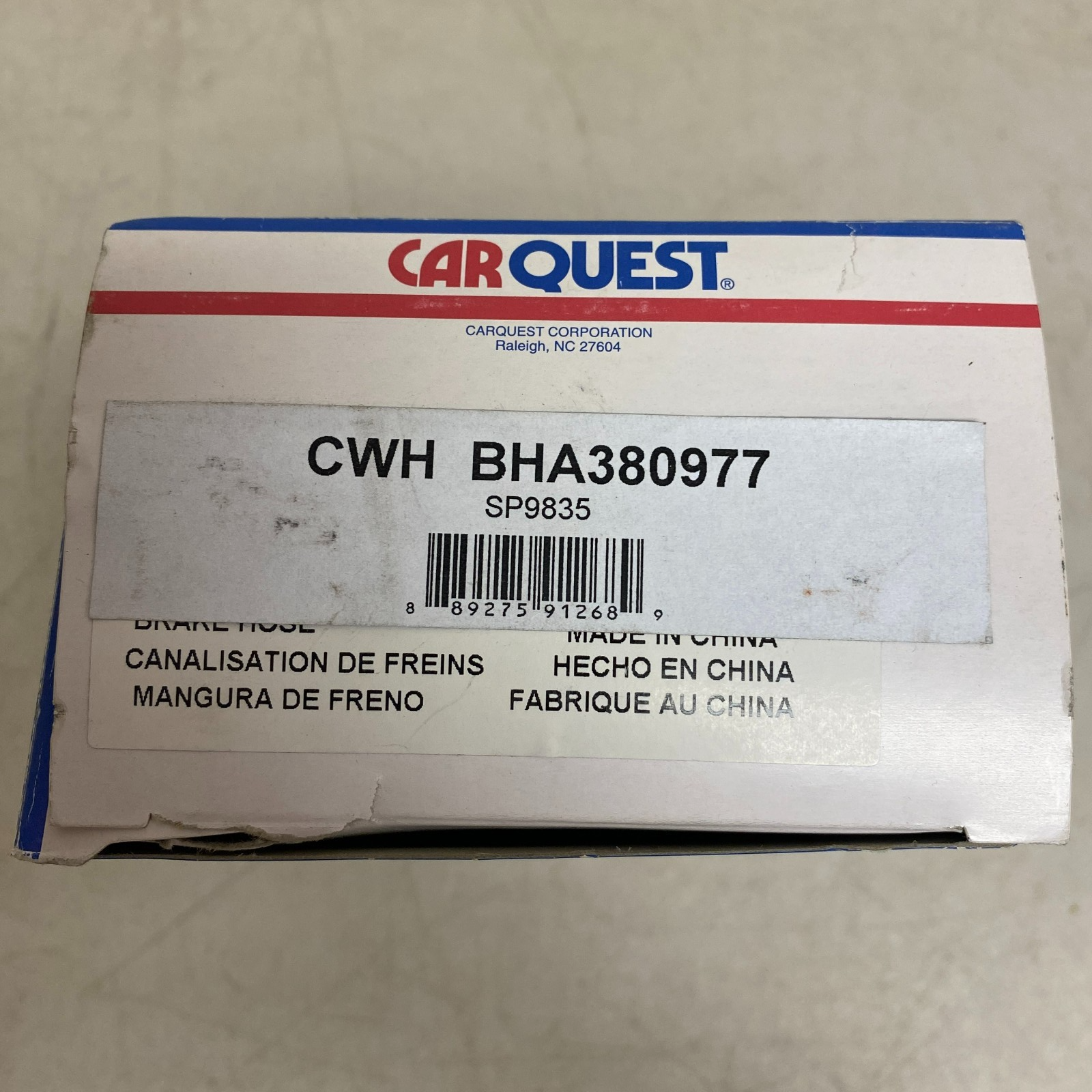CARQUEST Brake Hydraulic Hose Assembly Black EPDM Rubber Right Rear BHA380977