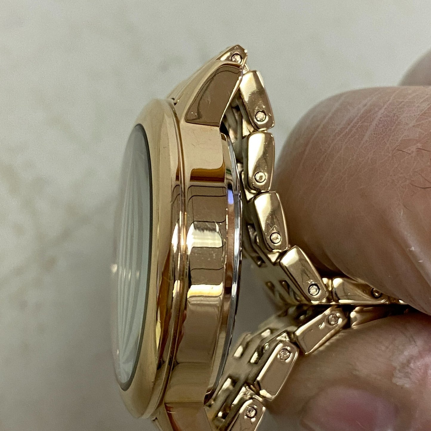 Armitron Women's genuine crystal pearl watch design rose gold plated Watch