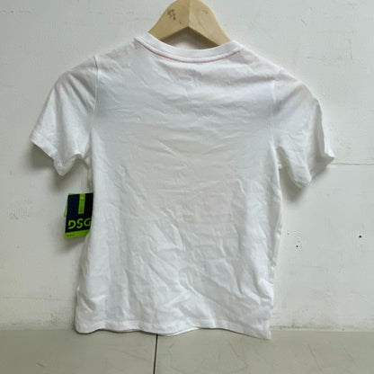 DSG Boys Solid Cotton Graphic Tee Pure White Amped Up Short Sleeve DAB21108
