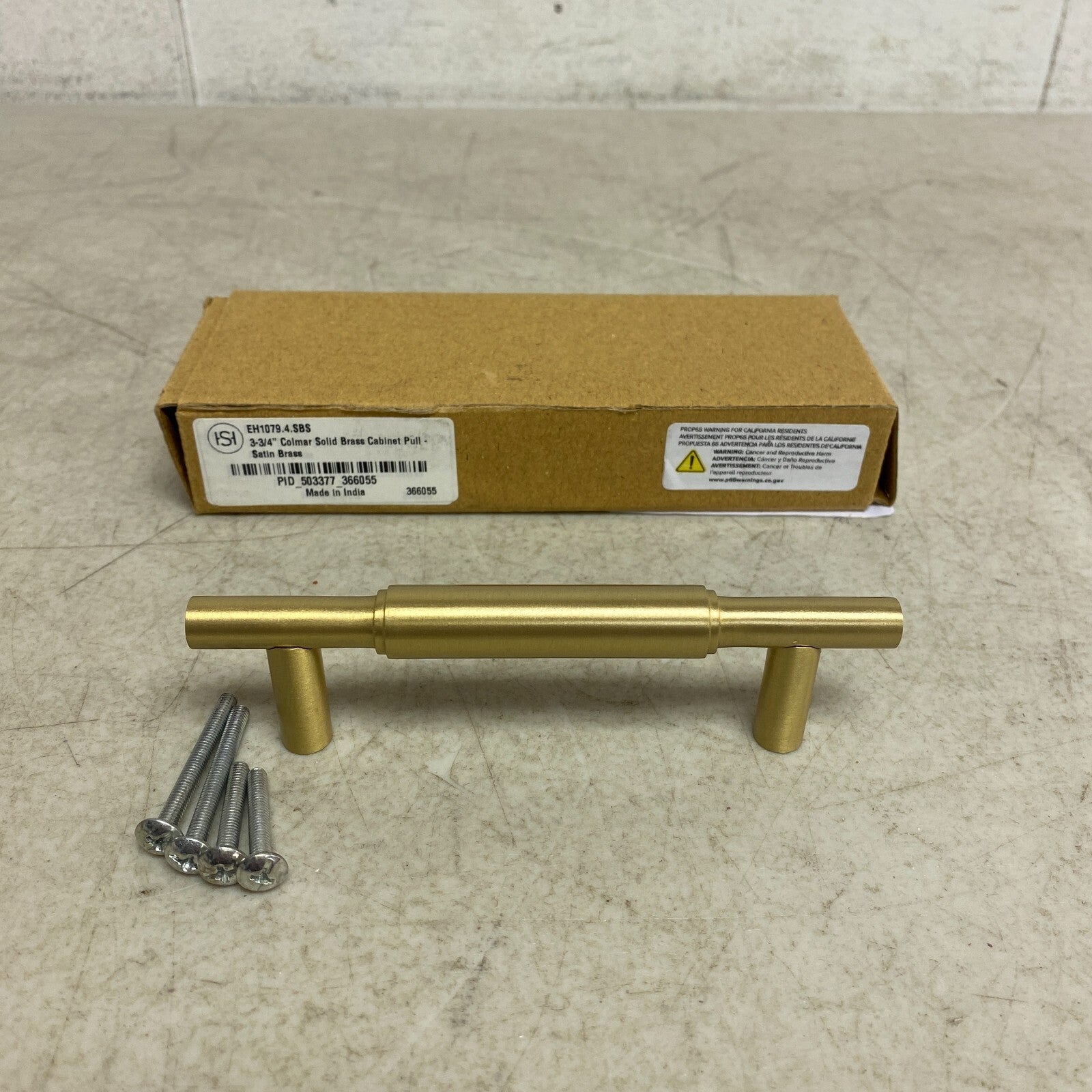 Signature Hardware 3-3/4" Colmar Solid Brass Cabinet Pull - Satin Brass