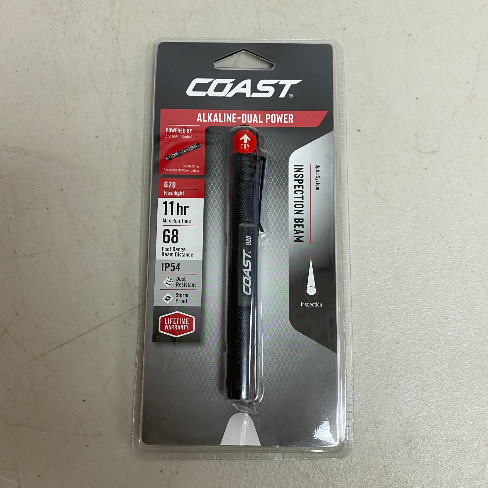 Coast G20 Flashlight Inspection Beam LED Penlight Model # 21449