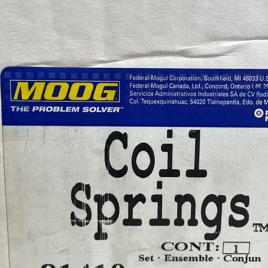 MOOG 81410 Front Coil Spring Set Toyota Camry 2007-2011 4-Cyl Pair