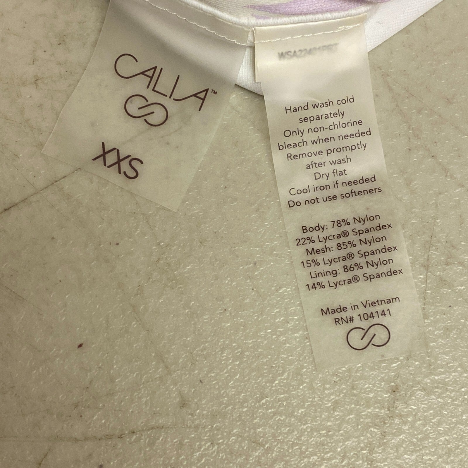 Calia Womens HR Twist Front Bottom bikini Watercolor Palms Multi  WSA22401PRT