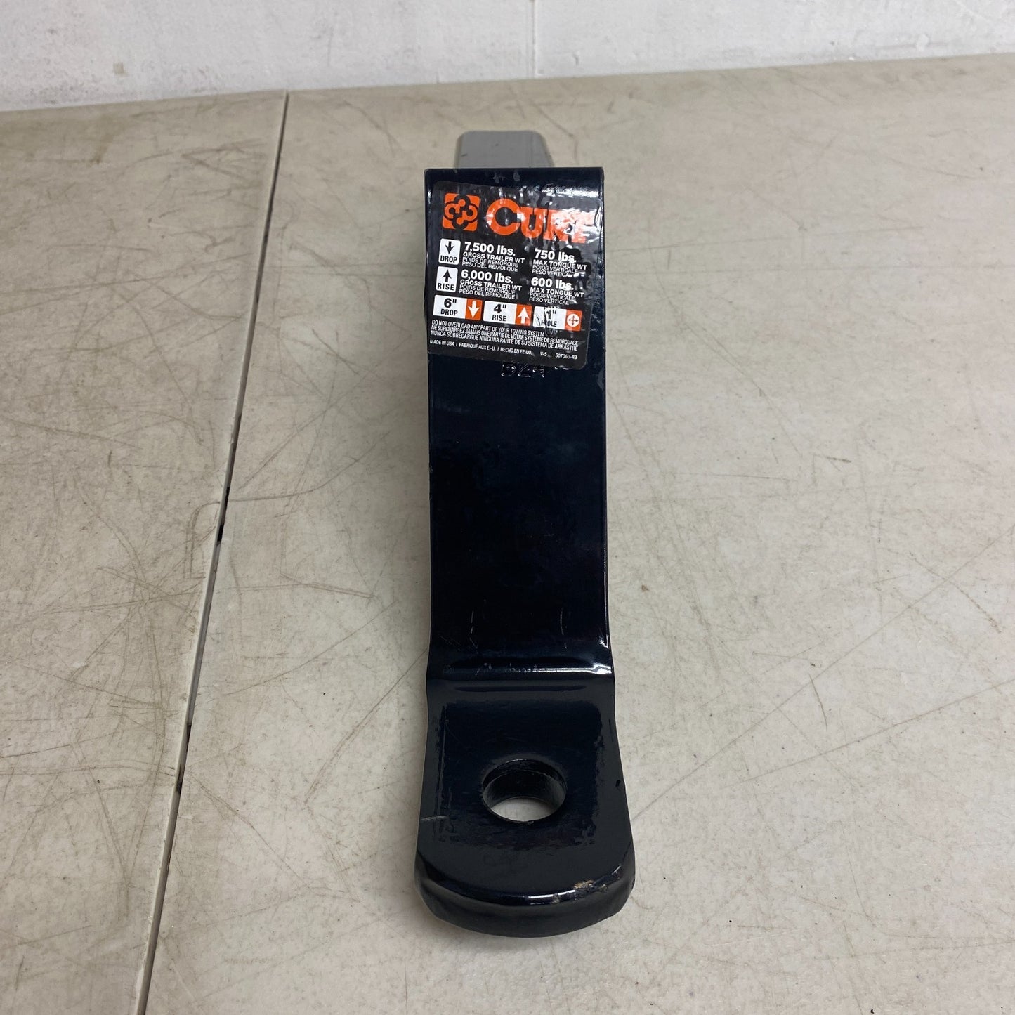 CURT 45080 Class 3 Trailer Hitch Ball Mount 2" Receiver 6" Drop 7500 lbs