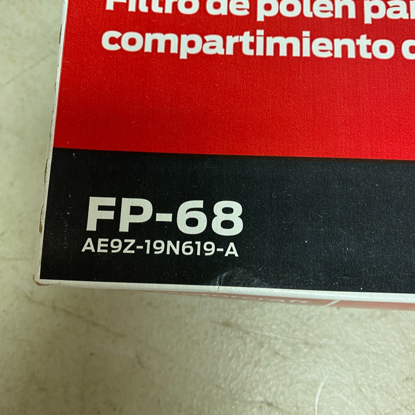 Ford Motorcraft Cabin Air Filter FP-68 , AE9Z-19N619-A New!
