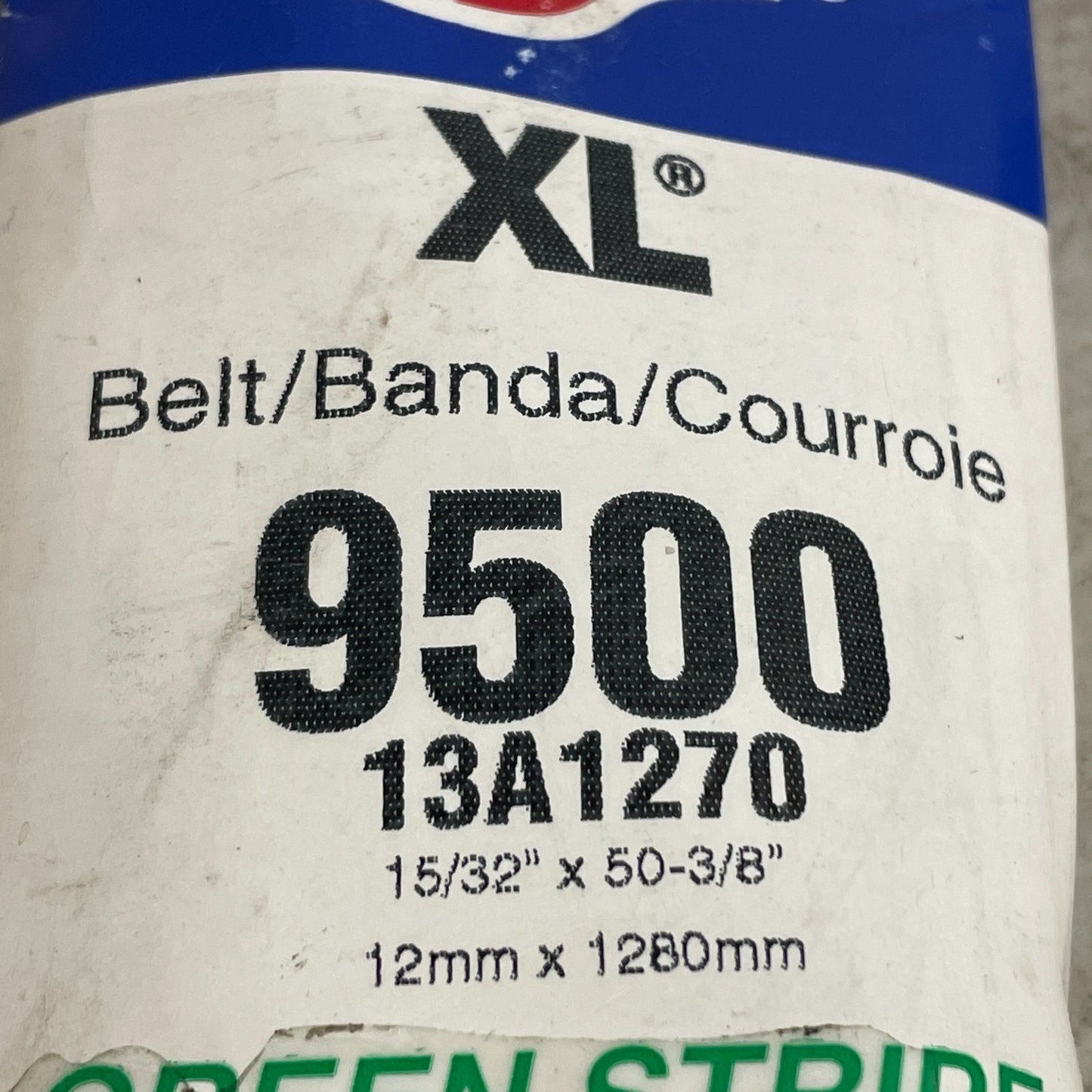 Carquest XL 9500 V-Belt 13A1270 Green Stripe