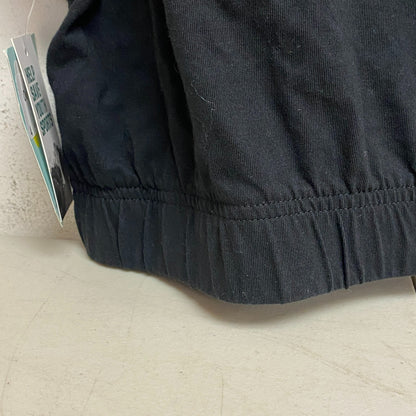 DSG Women's Cinched Hem T-Shirt Pure Black Solid Short Sleeve DAW12116