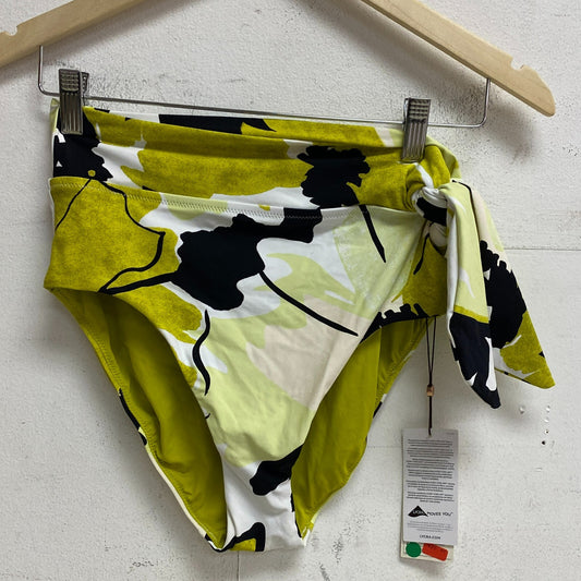 Calia Womens Swim High Rise Bikini Side Tie Bottom Green Multi WSA22402PRT