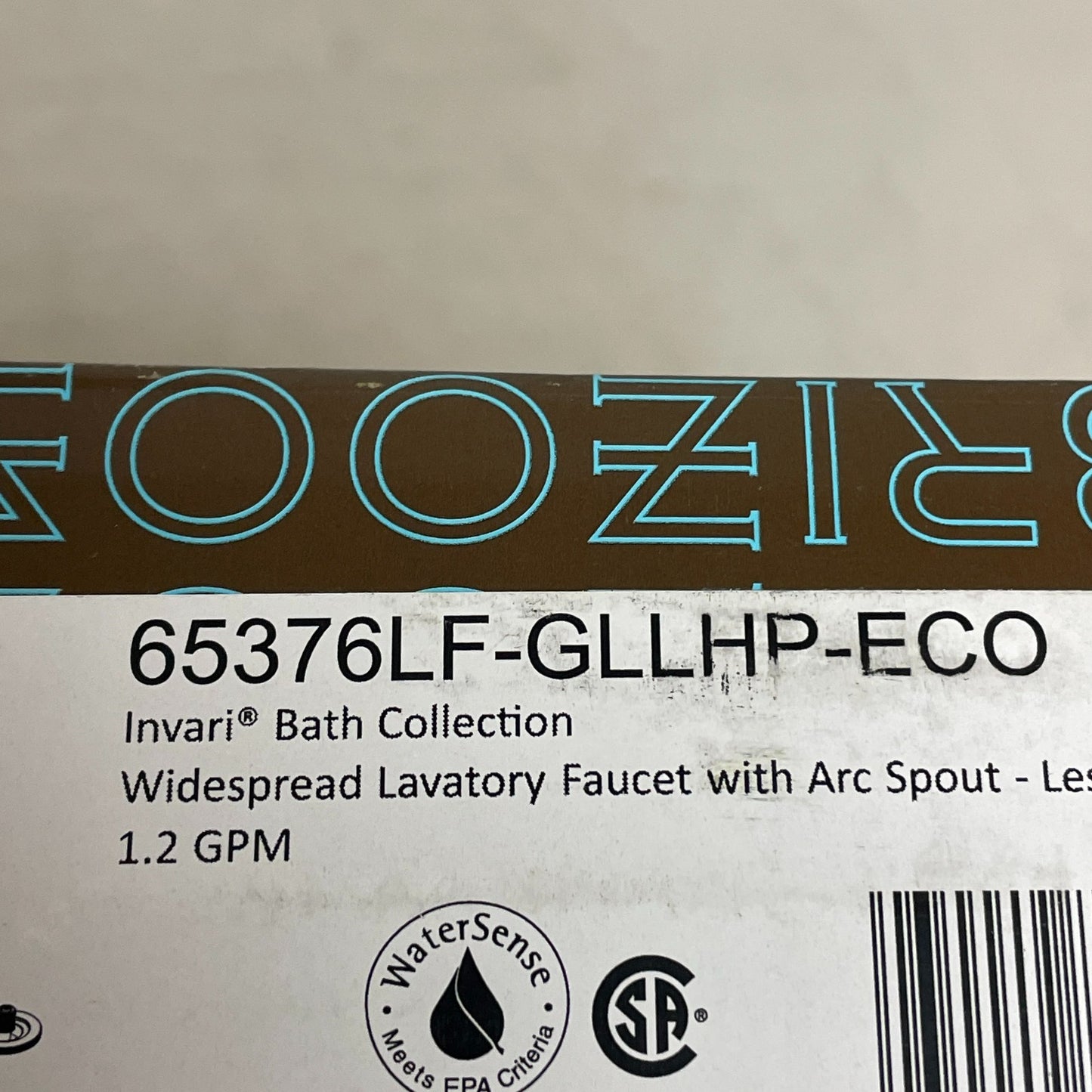 Brizo Invari 8‑1/4″ Widespread Lavatory Faucet Arc Spout Luxe Gold  No Handles