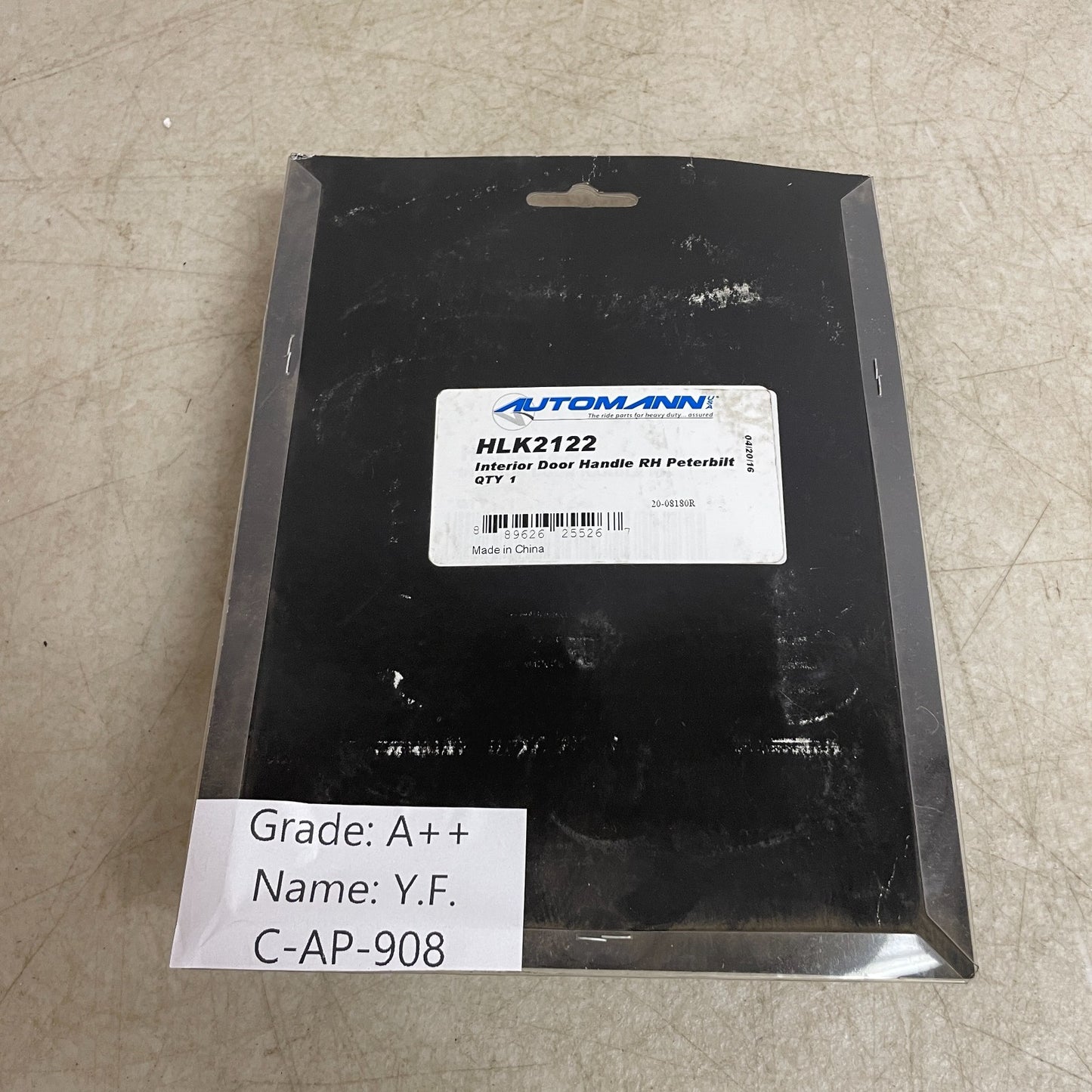 Automann HLK2122 RH Interior Door Handle Chrome for Peterbilt Trucks