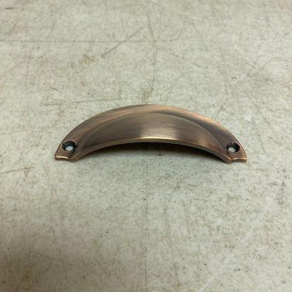 Signature Hardware Rustic Style Brass Traditional Cup Pull - Antique Copper