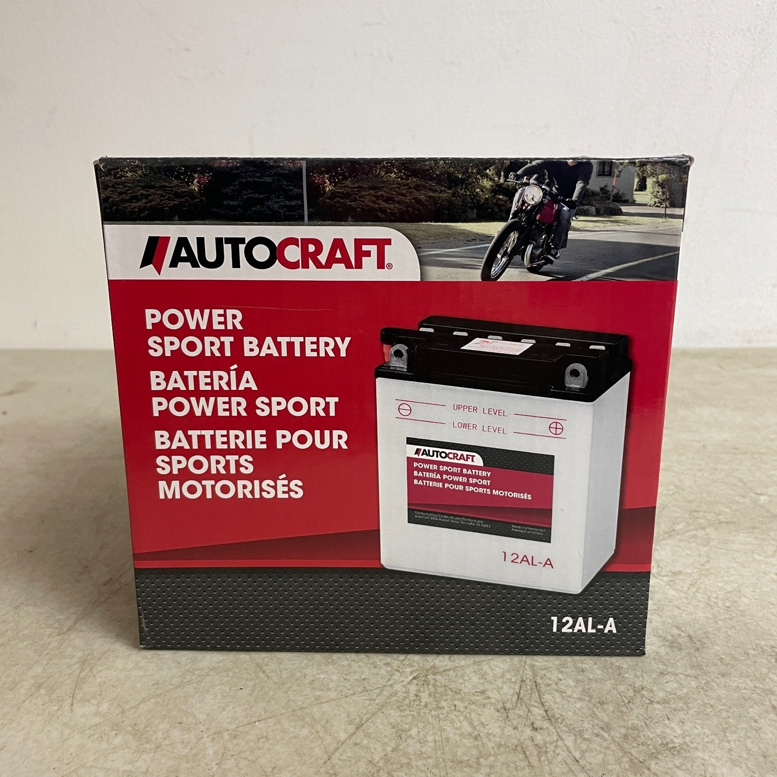 Autocraft 12AL-A 12V 12Ah Powersport Battery Dry-Charged 180 CCA Motorcycle
