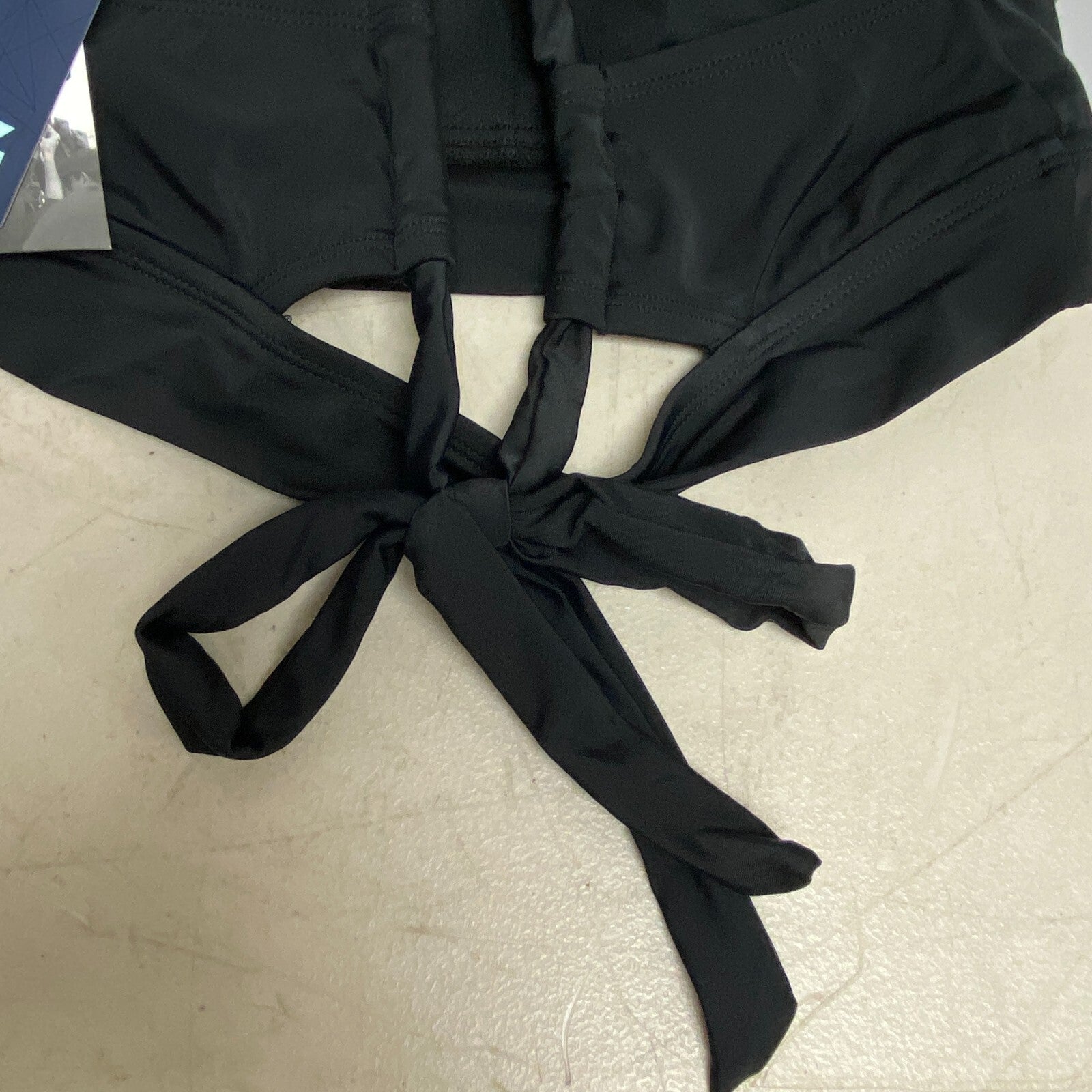 DSG Women's Rexi Swim Bralette Top Halter Straps Pure Black DSW2981 Brand New