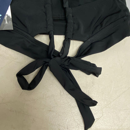 DSG Women's Rexi Swim Bralette Top Halter Straps Pure Black DSW2981 Brand New