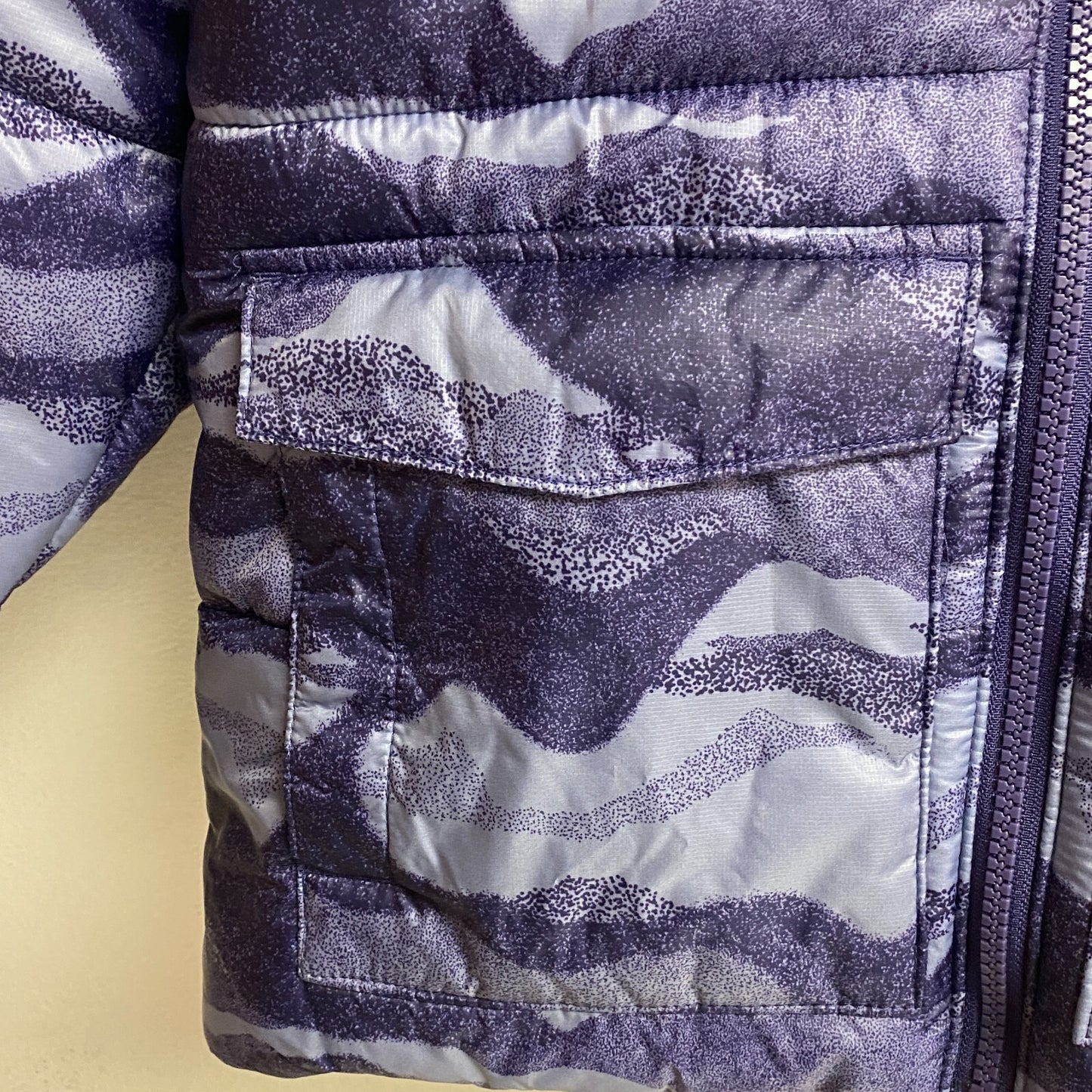 DSG Boys Insulated Puffer Jacket PRT Midnight Purple DOT Camouflage DOG23501PRTA