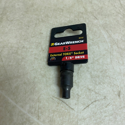 GEARWRENCH ¼″ Drive External Trox Socket E5 Black Oxide Finish 80187