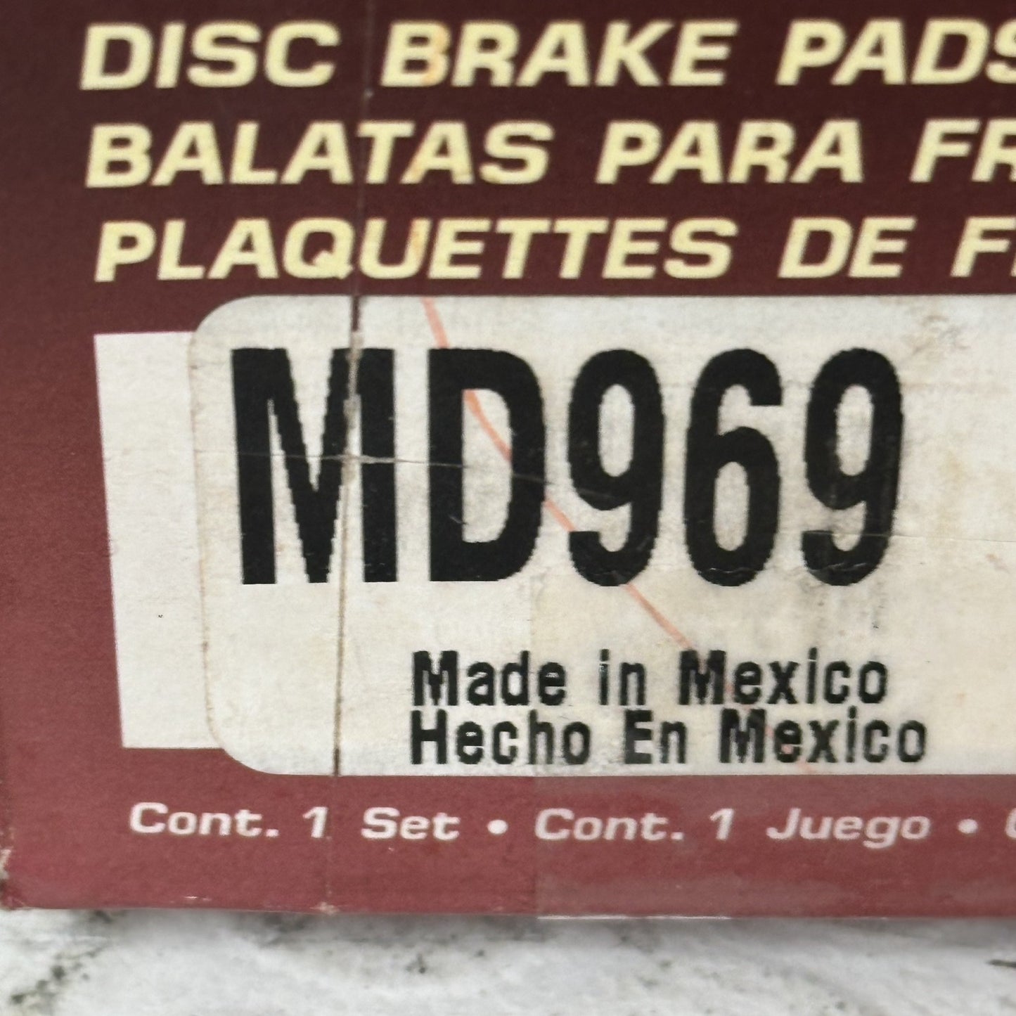 Partsmaster MD931 Front Ceramic Brake Pad Set Nissan Maxima 2000-2003