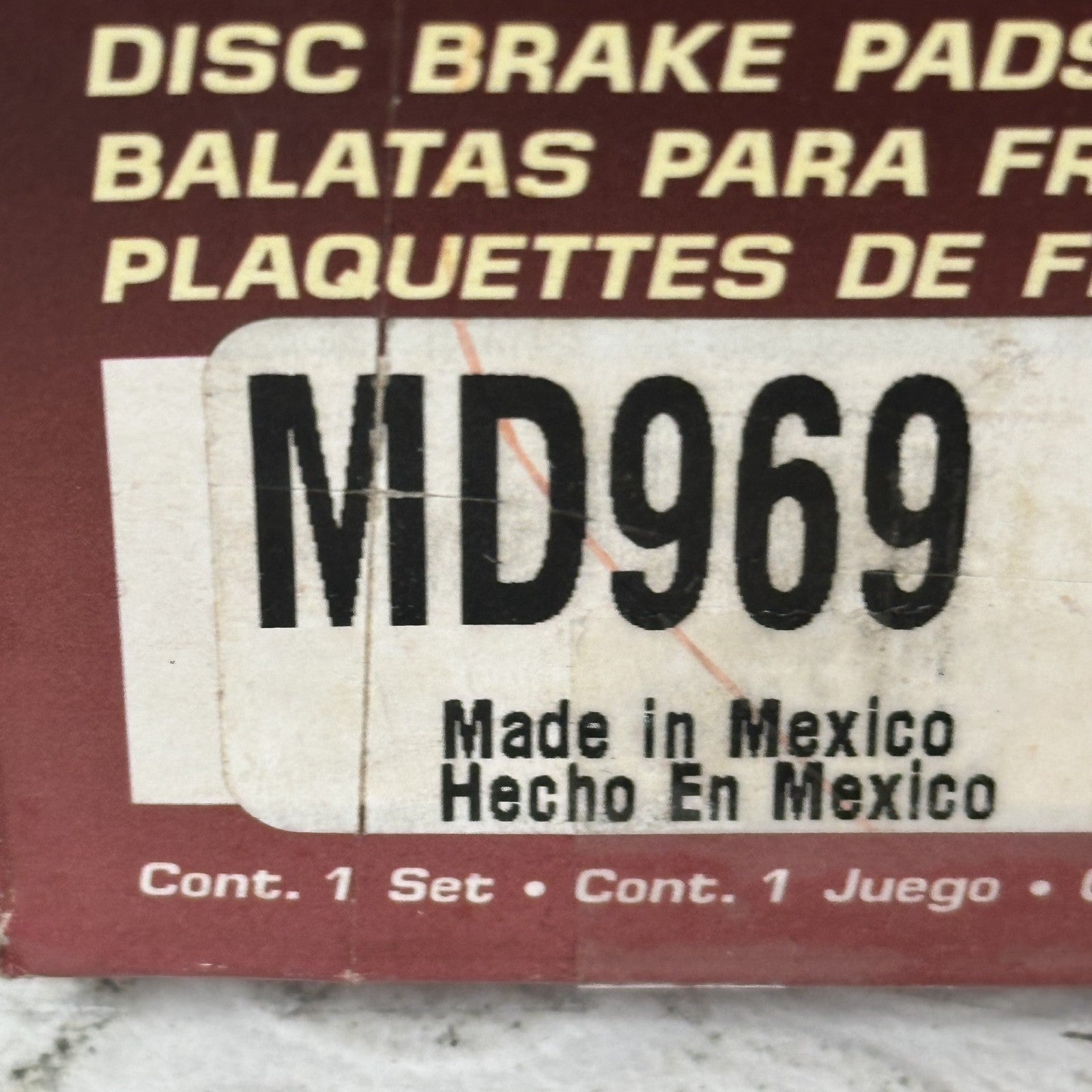 Partsmaster MD931 Front Ceramic Brake Pad Set Nissan Maxima 2000-2003