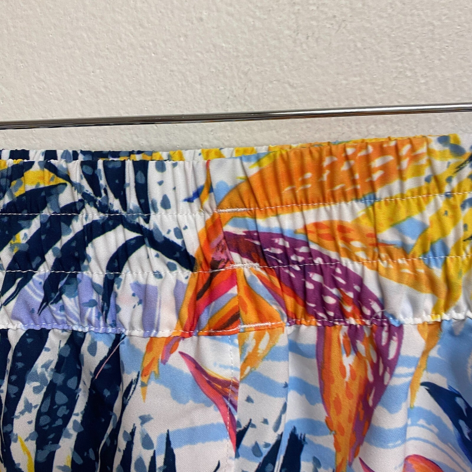 Calia Women's Tulip Hem Board Short Watercolor Palms Multi Tropical WSA21504PRT