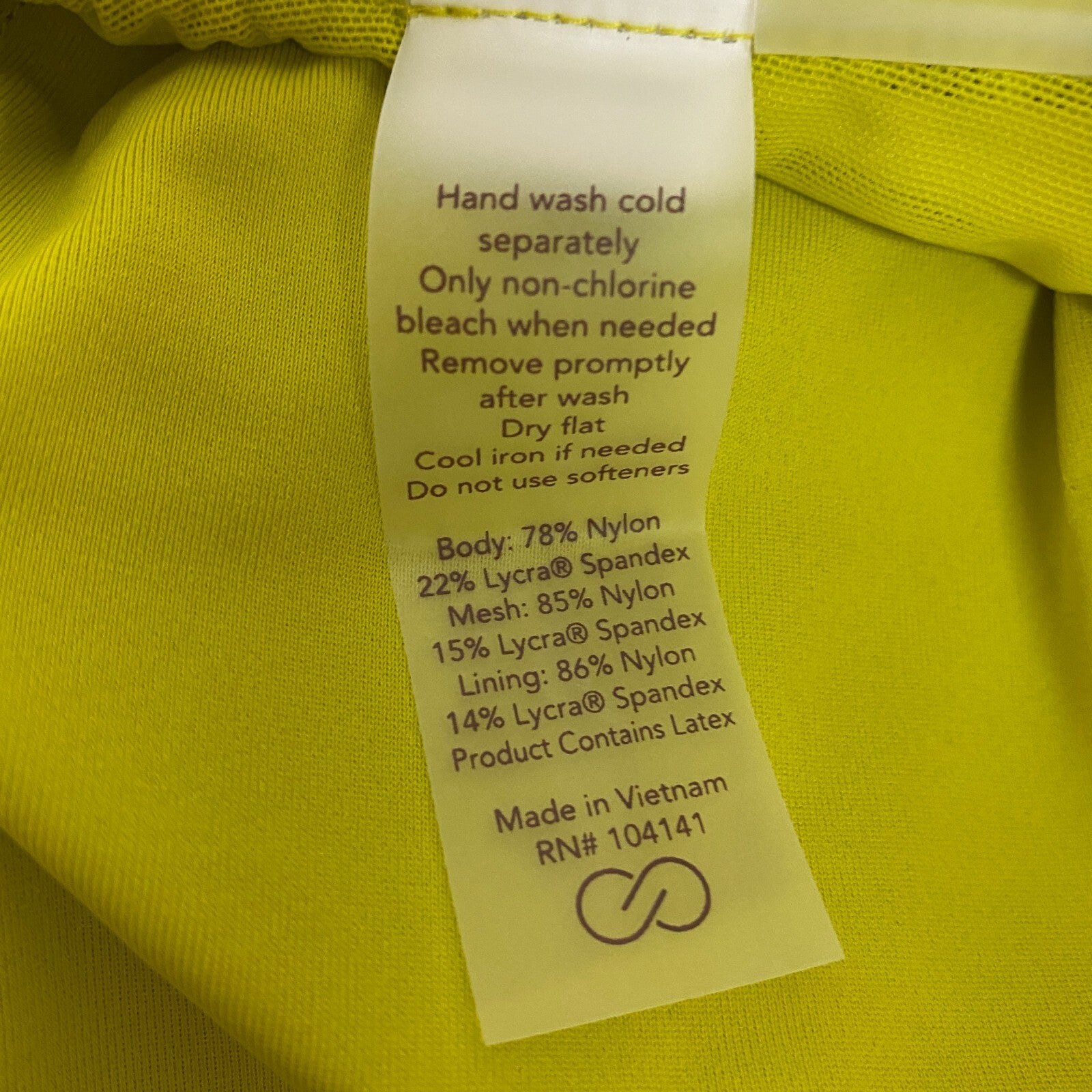 Calia Women's Swim Medium Support Tie Front Long Line Bikini Top Green Multi New