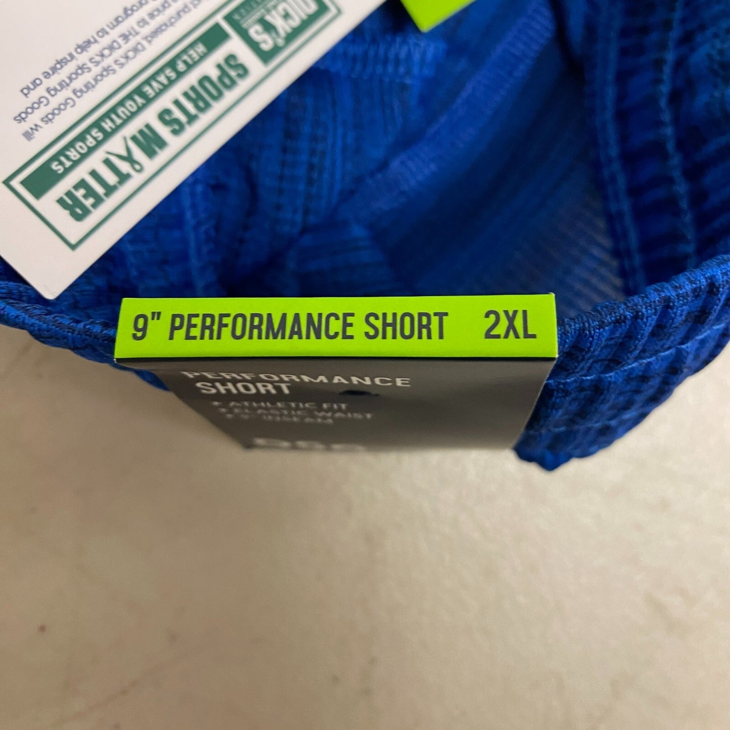 DSG Performance Novelty Textured Training Short University Navy/Cobalt DAM20114N